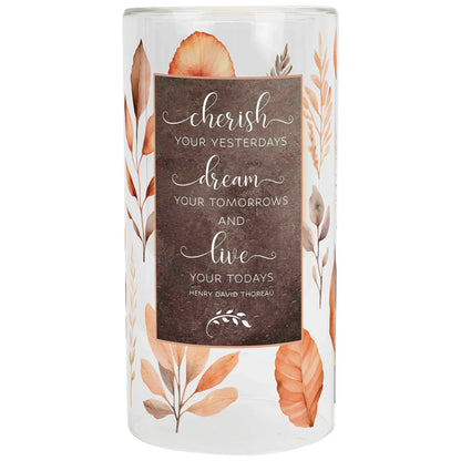 Candleholder Cherish Your Yesterdays 8in