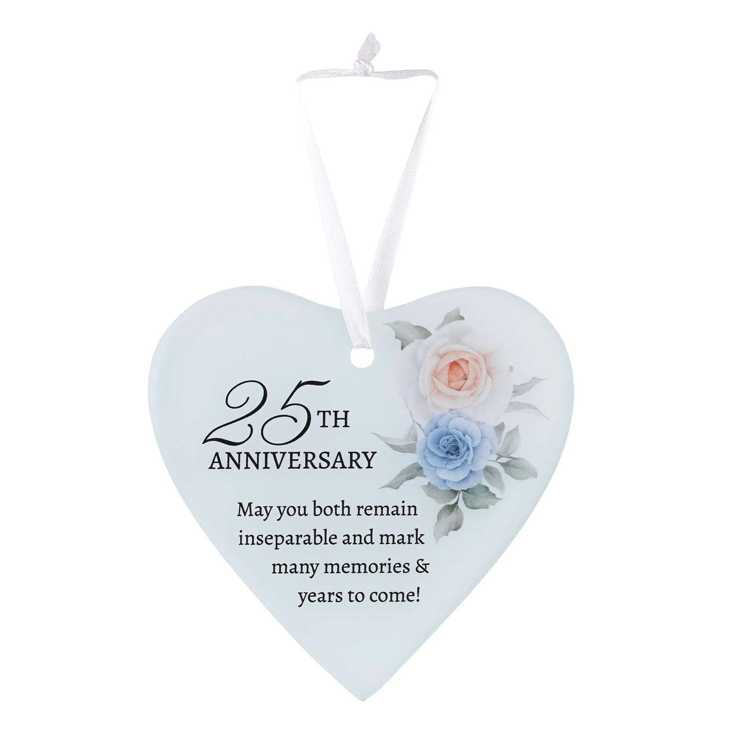 Glass Ornament 25th Anniversary