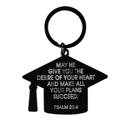 Keyring Congrats Grad Psalm 20:4