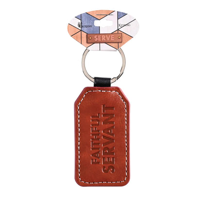 Keyring Faithful Servant Faux Leather