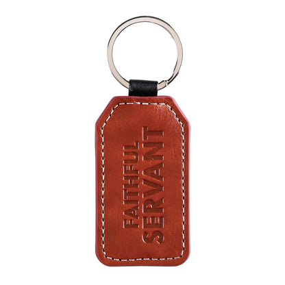 Keyring Faithful Servant Faux Leather