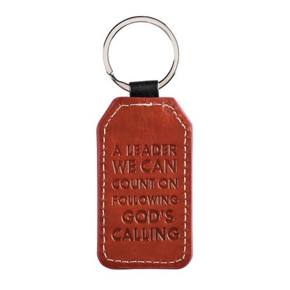 Keyring Faithful Servant Faux Leather