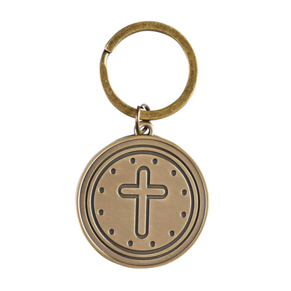 Keyring Cross Grace Gratitude Gold