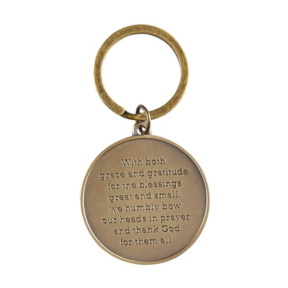 Keyring Cross Grace Gratitude Gold