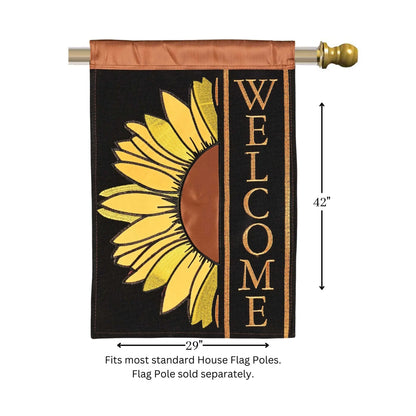 Flag Sunflower Welcome 29x42