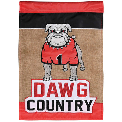 Flag Dawg Country Bulldog Burlap 29x42