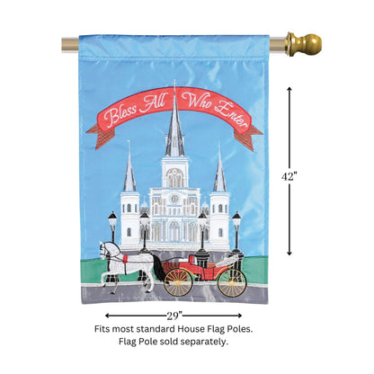 Flag St Louis Cathedral Bless All 29x42