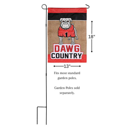 Flag Dawg Country Bulldog Burlap 13x18