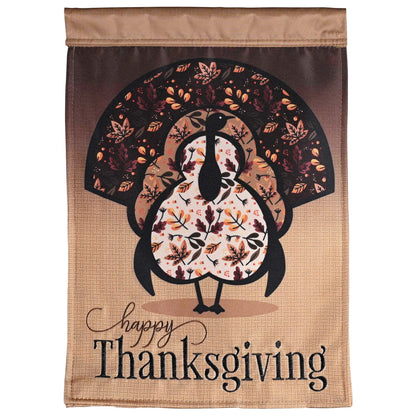 Flag Turkey Happy Thanksgiving 13x18