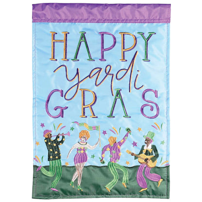 Flag Happy Yardi Gras 13x18