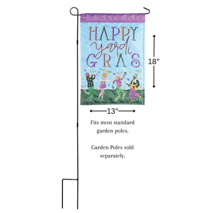 Flag Happy Yardi Gras 13x18