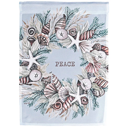 Flag Peace Christmas Wreath 13x18