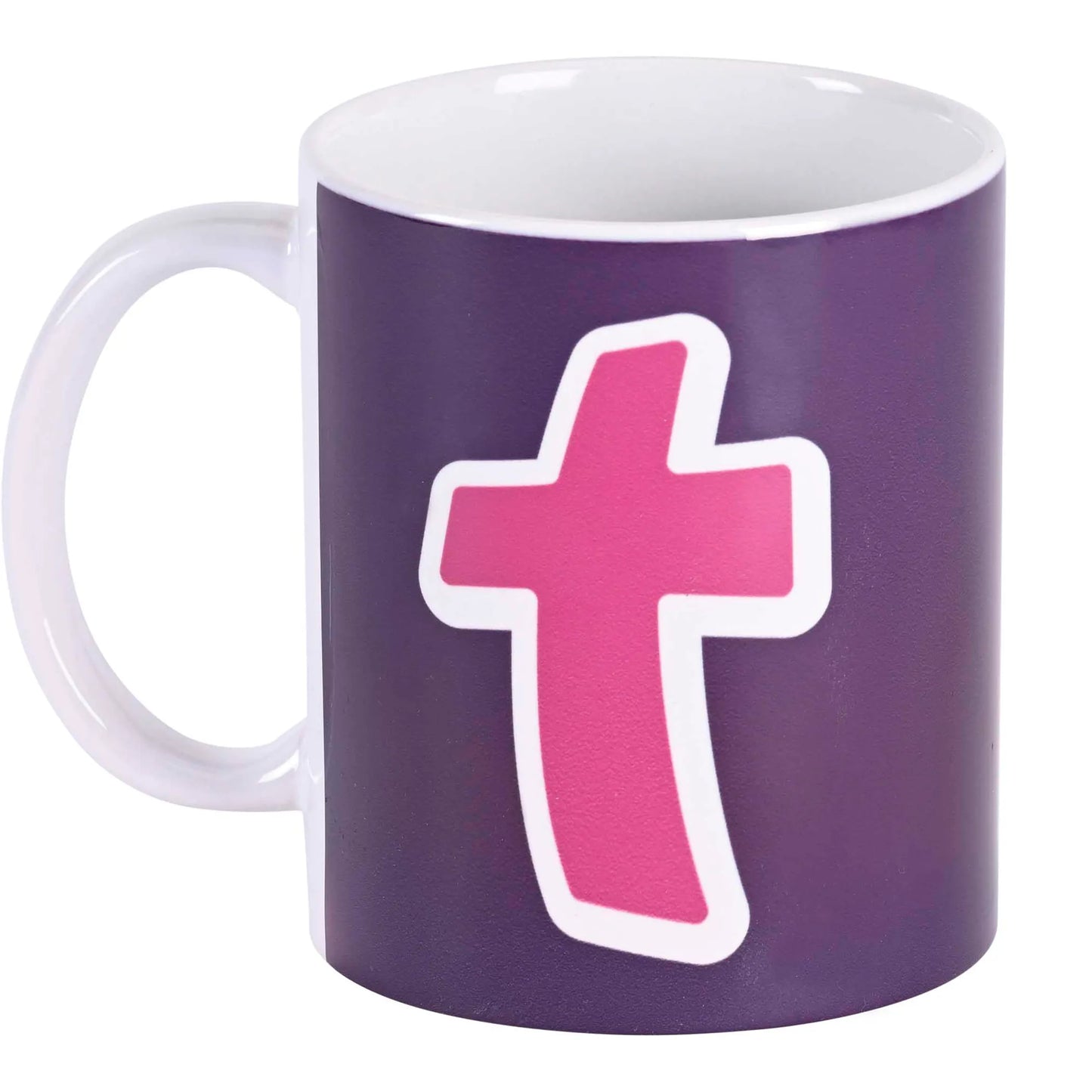 Mug Ceramic Pink Cross 11 oz