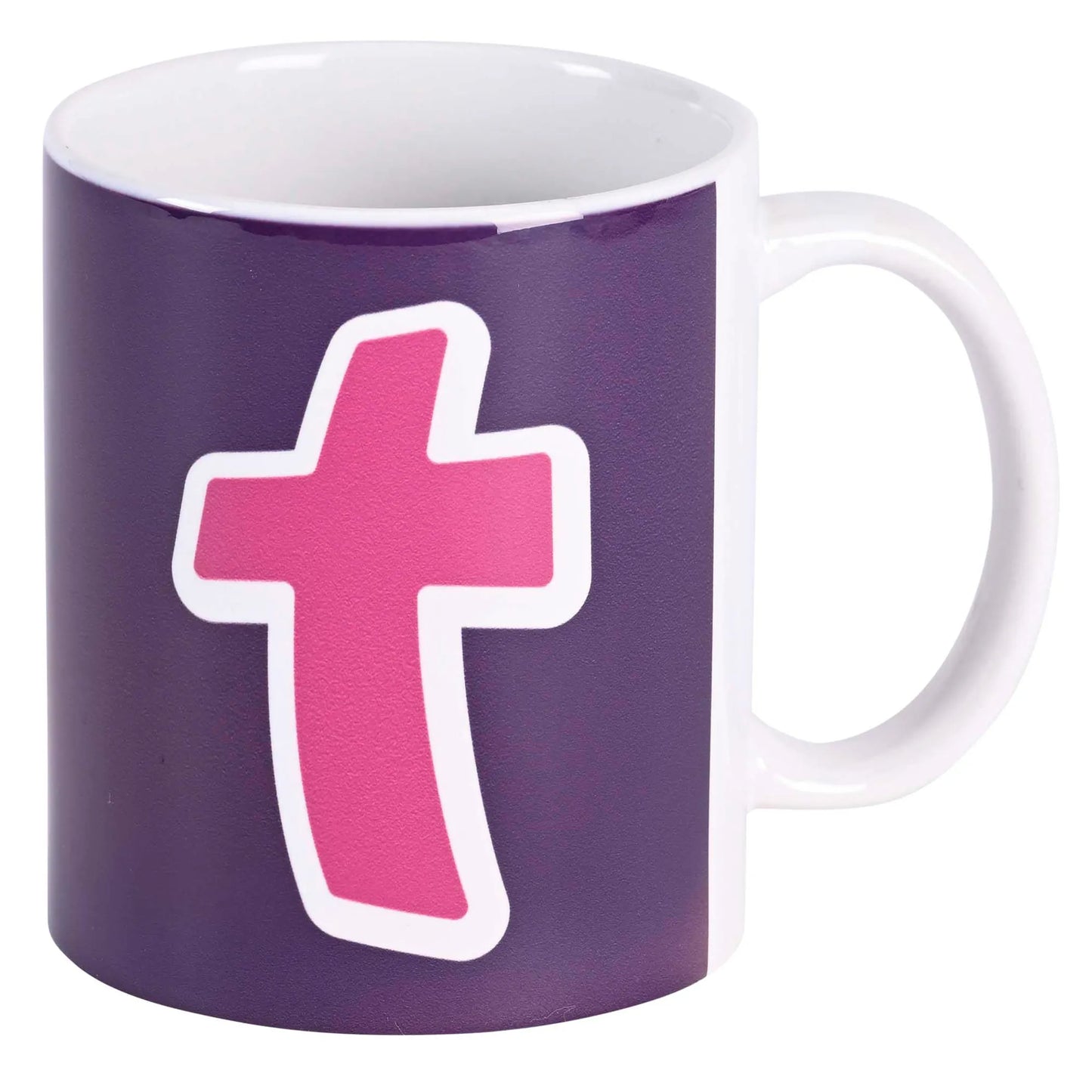 Mug Ceramic Pink Cross 11 oz