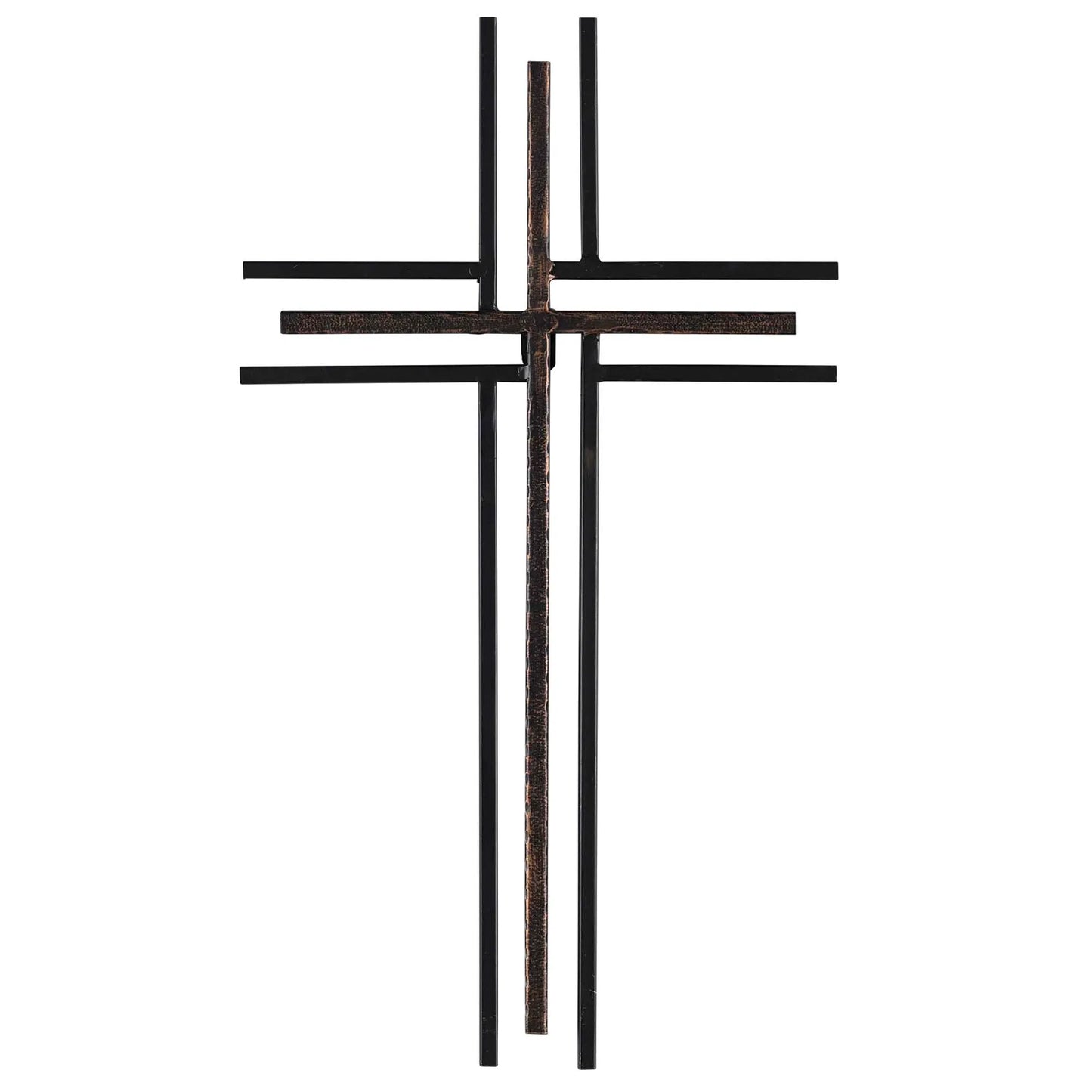 Wall Cross Black Metal 18.75H