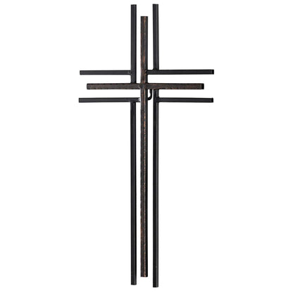 Wall Cross Black Metal 18.75H