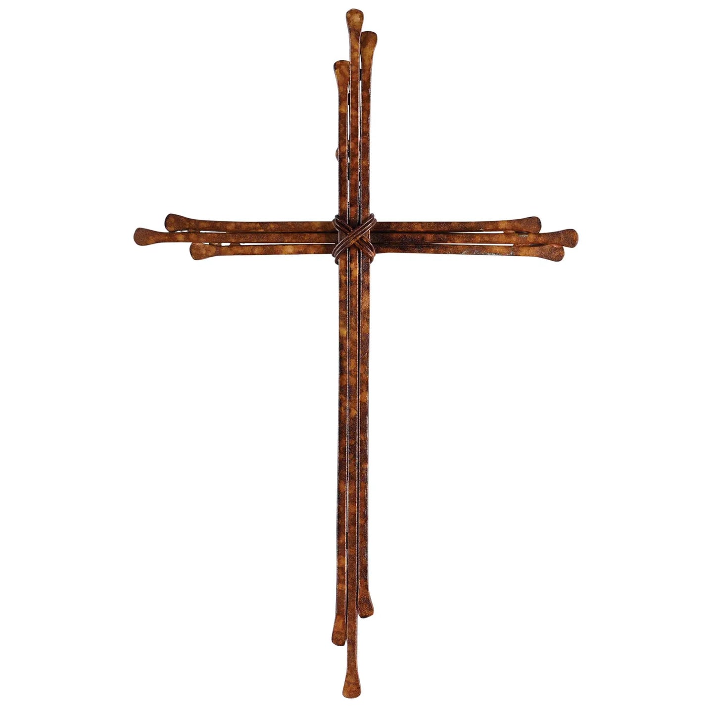 Wall Cross Brown Metal 10.5H