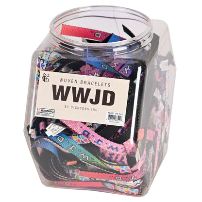 Woven Bracelet Assortment Tub WWJD