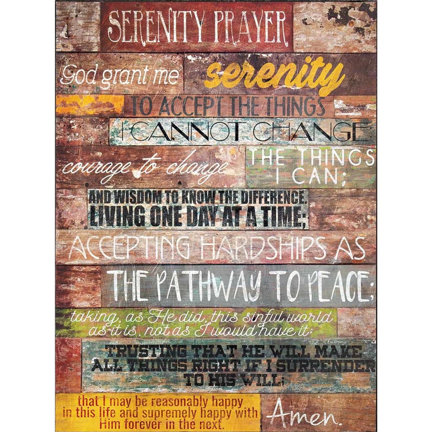 PLQ WALL SERENITY PRAYER MDF 12X16