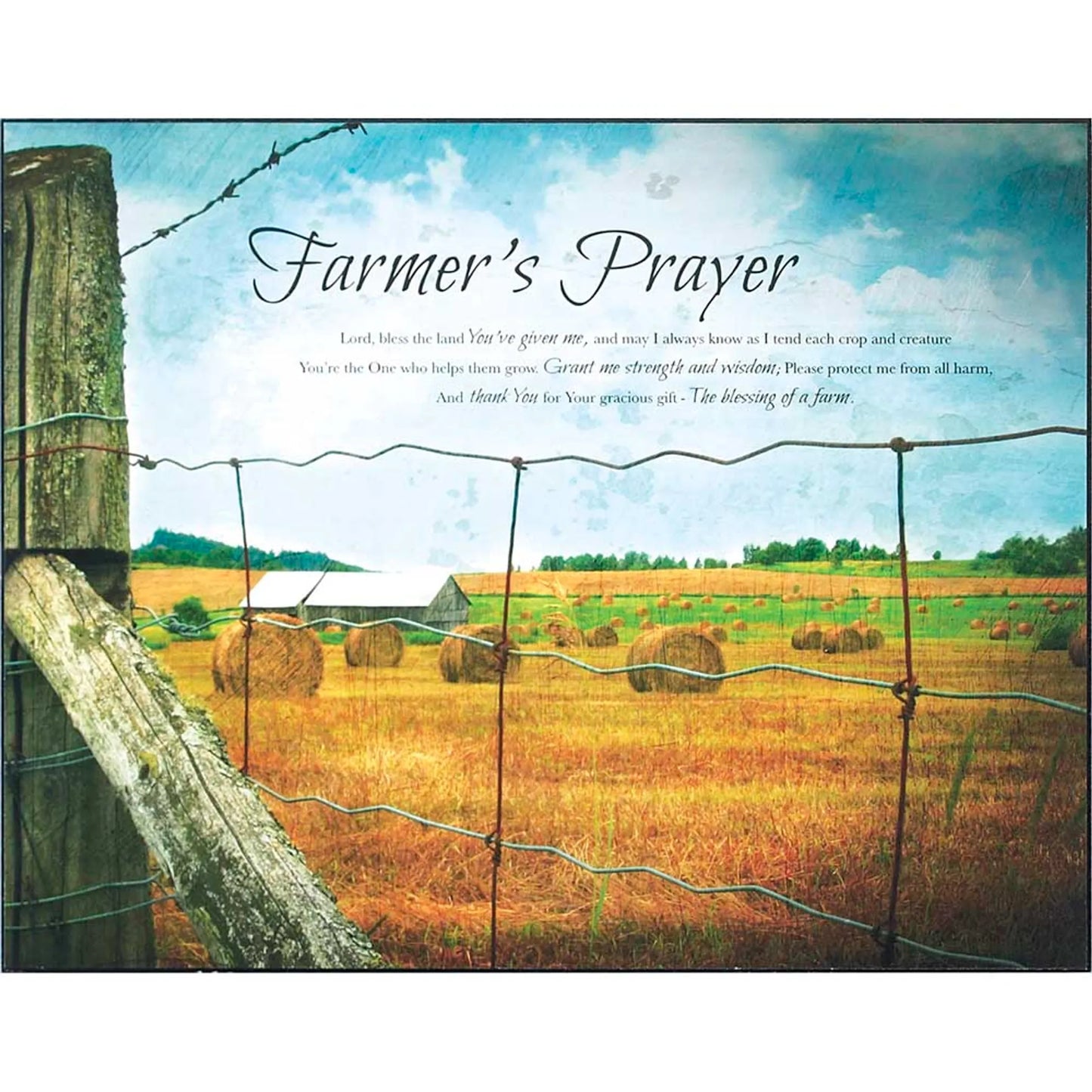 Farmer's Prayer Wall Plaque