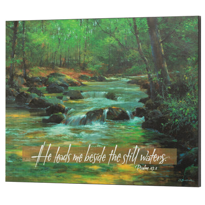 Wall Decor Davidson River Psalm 23:2