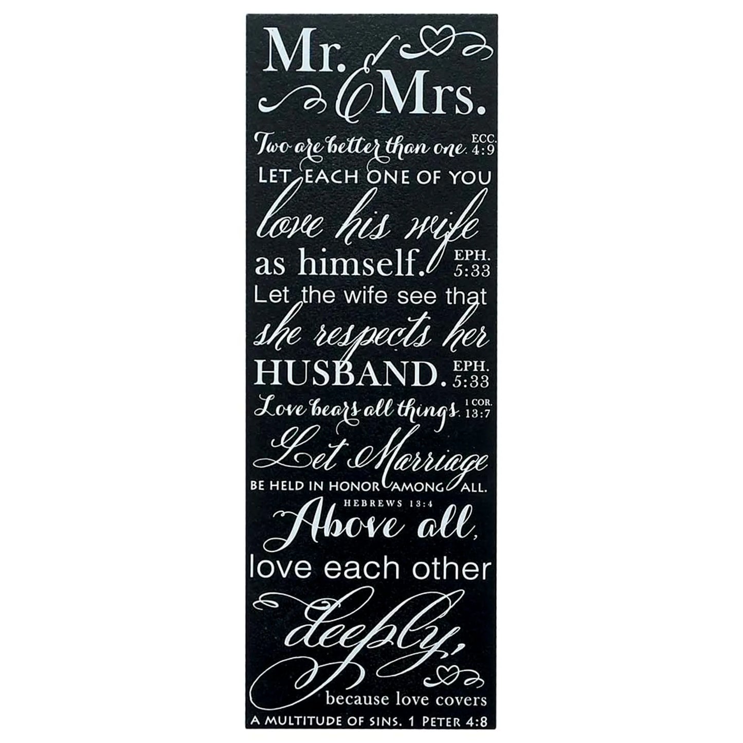 Mr. & Mrs. Scripture Verses Wall Plaque