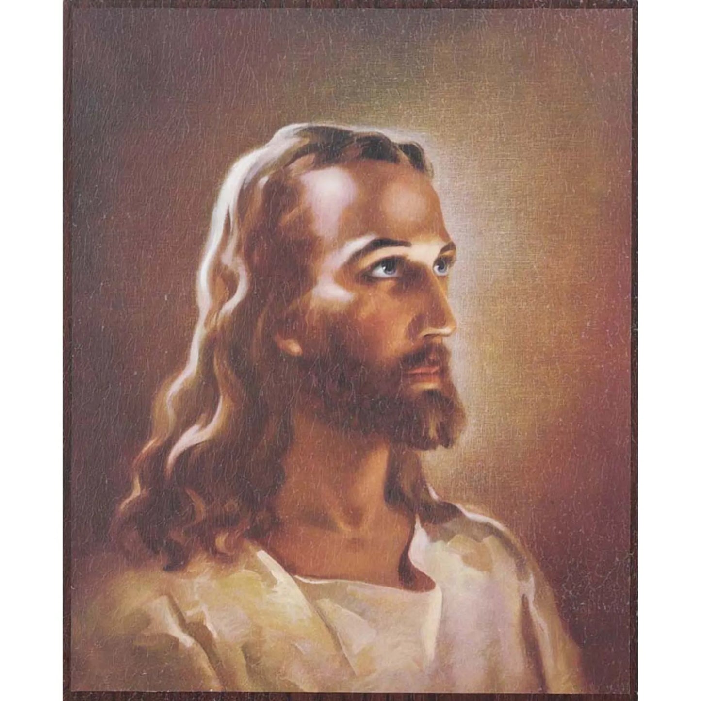 PLQ WALL HEAD OF CHRIST FOILED MDF 8X10