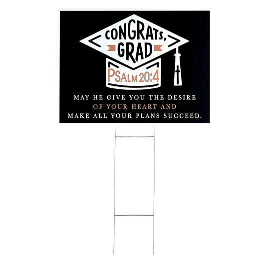 Yard Sign Congrats Grad Psalm 20:4