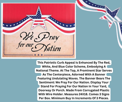 Yard Sign We Pray For Our Nation