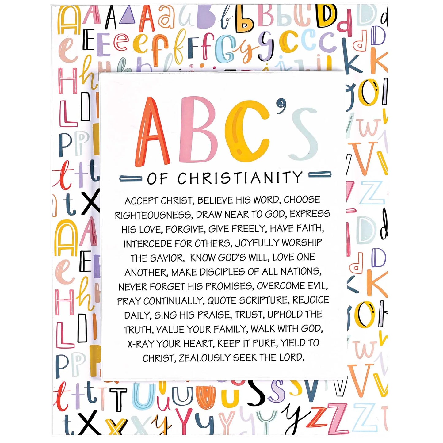 Stacked Wall Plaque ABC Of Christianity