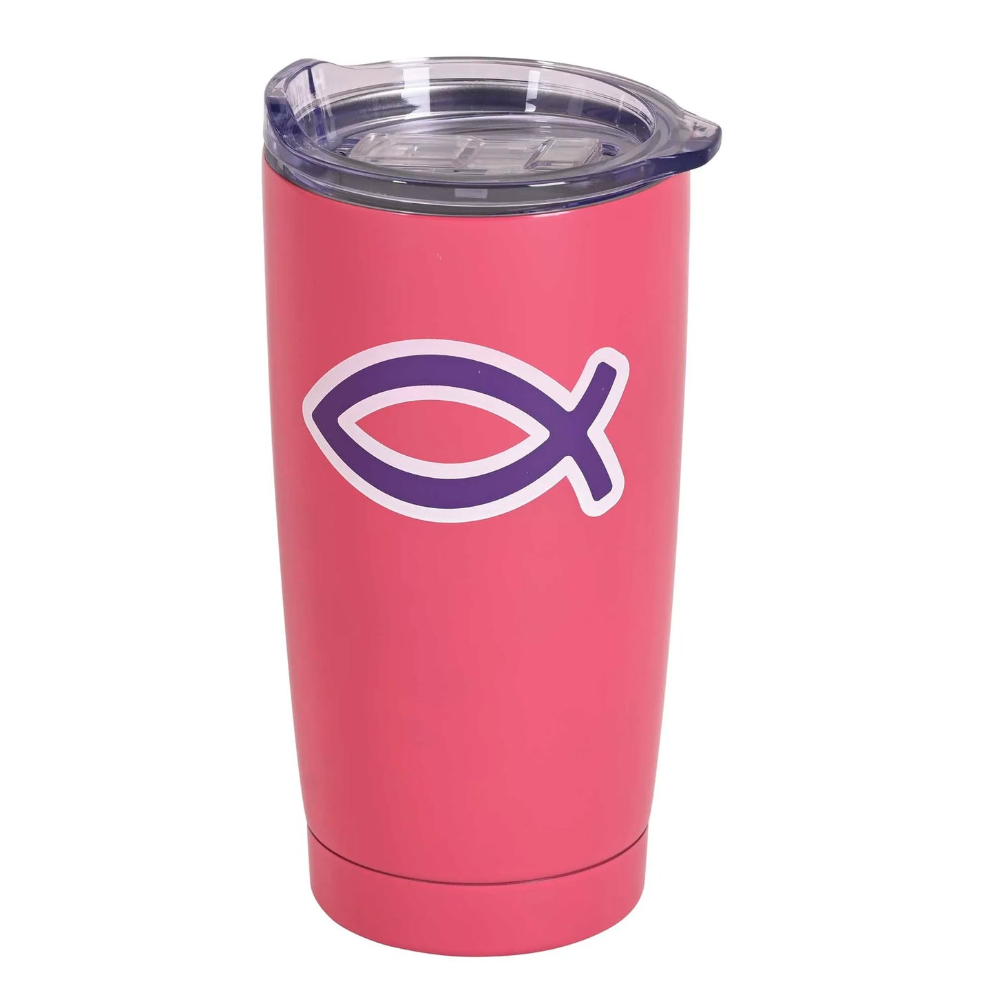 Tumbler Purple Fish 20 oz Pink