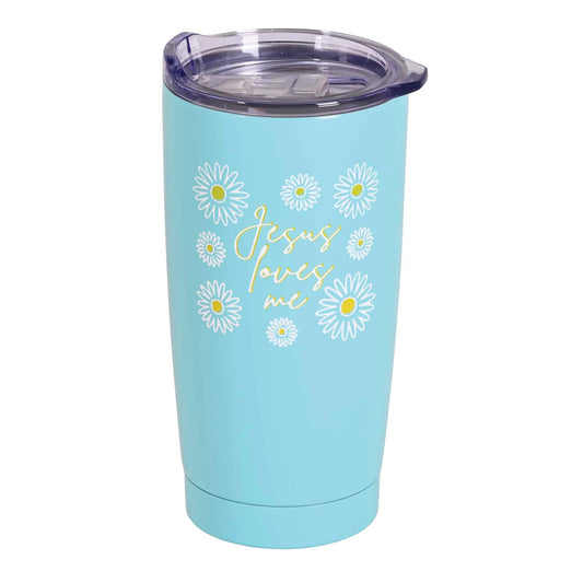 Tumbler Jesus Loves Me 20 oz Teal