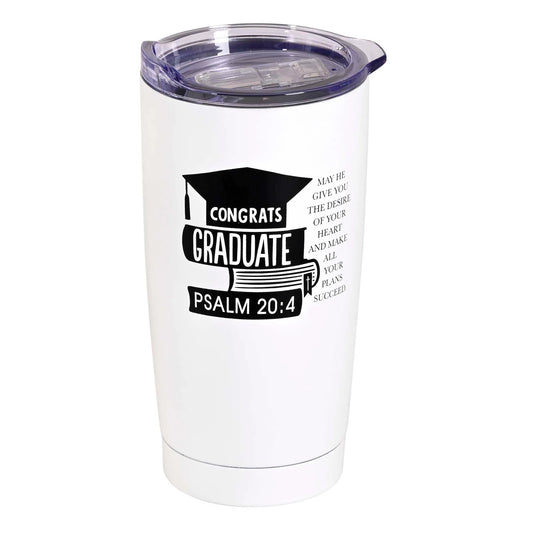 Tumbler Congrats Graduate 20 oz White