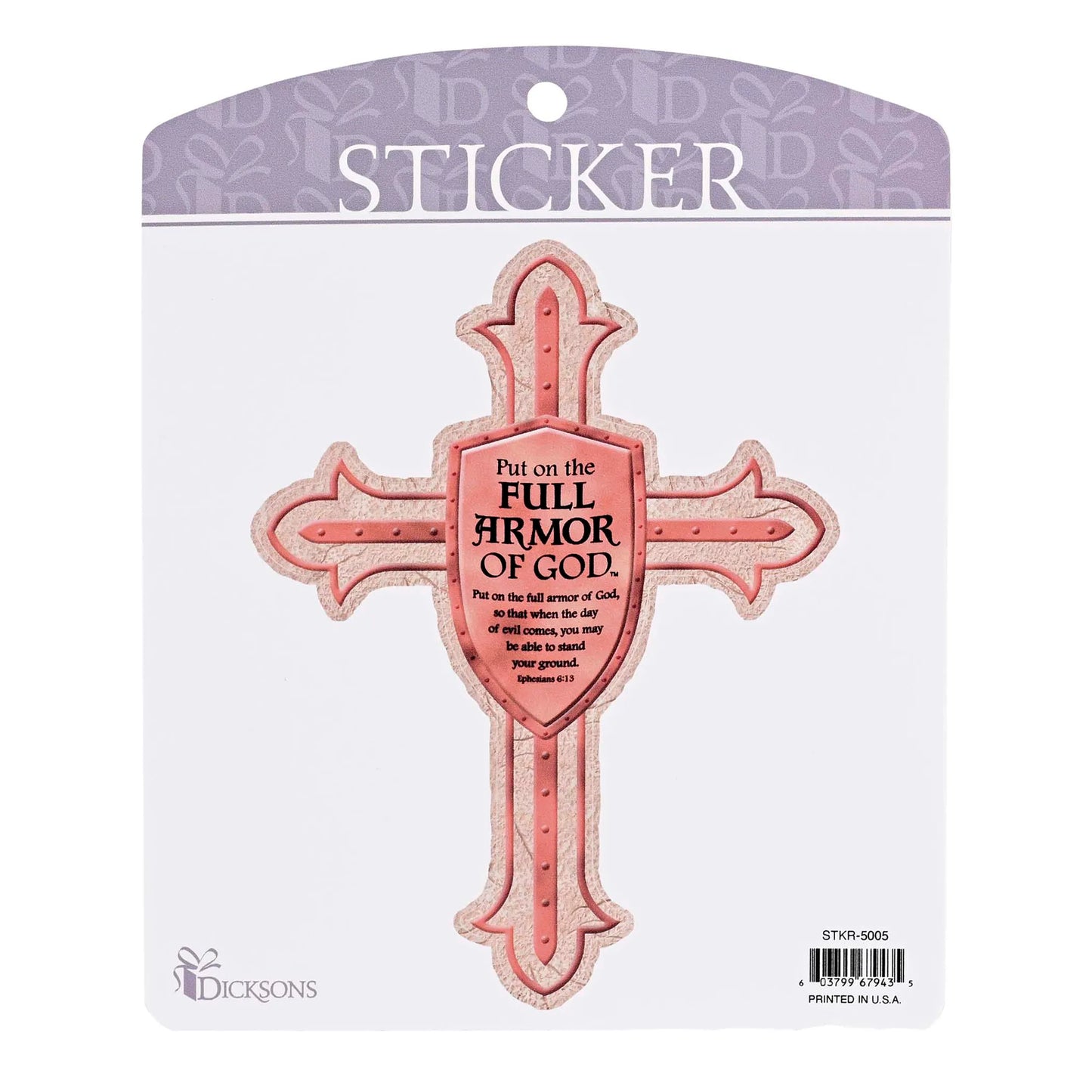 Sticker Cross Put On Full Armor Of God