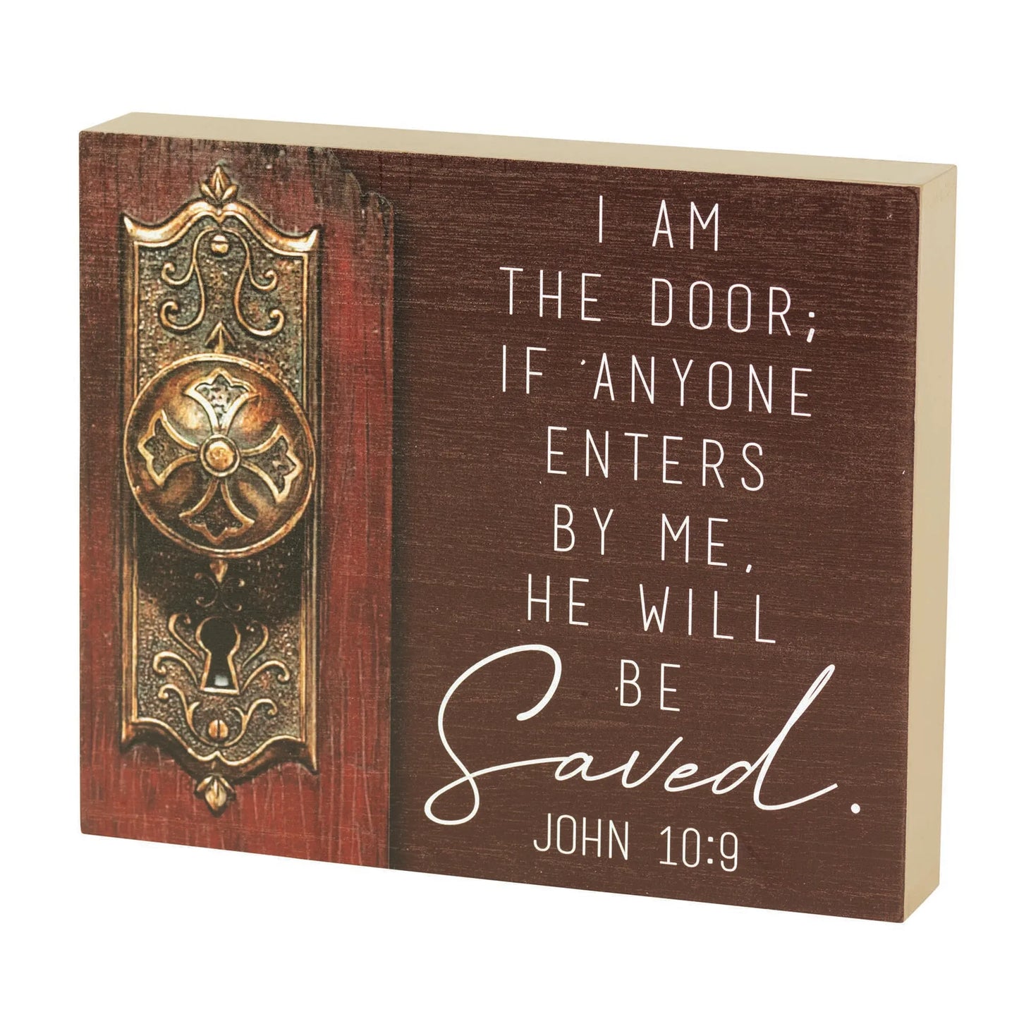 Tabletop Plaque I Am The Door 10x8