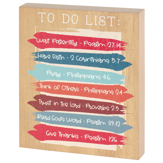 Wall Plaque To Do List