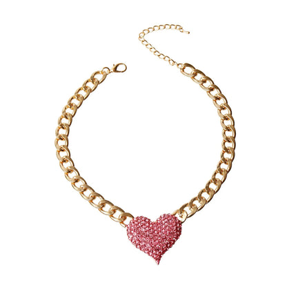 Rhinestone Heart Necklace