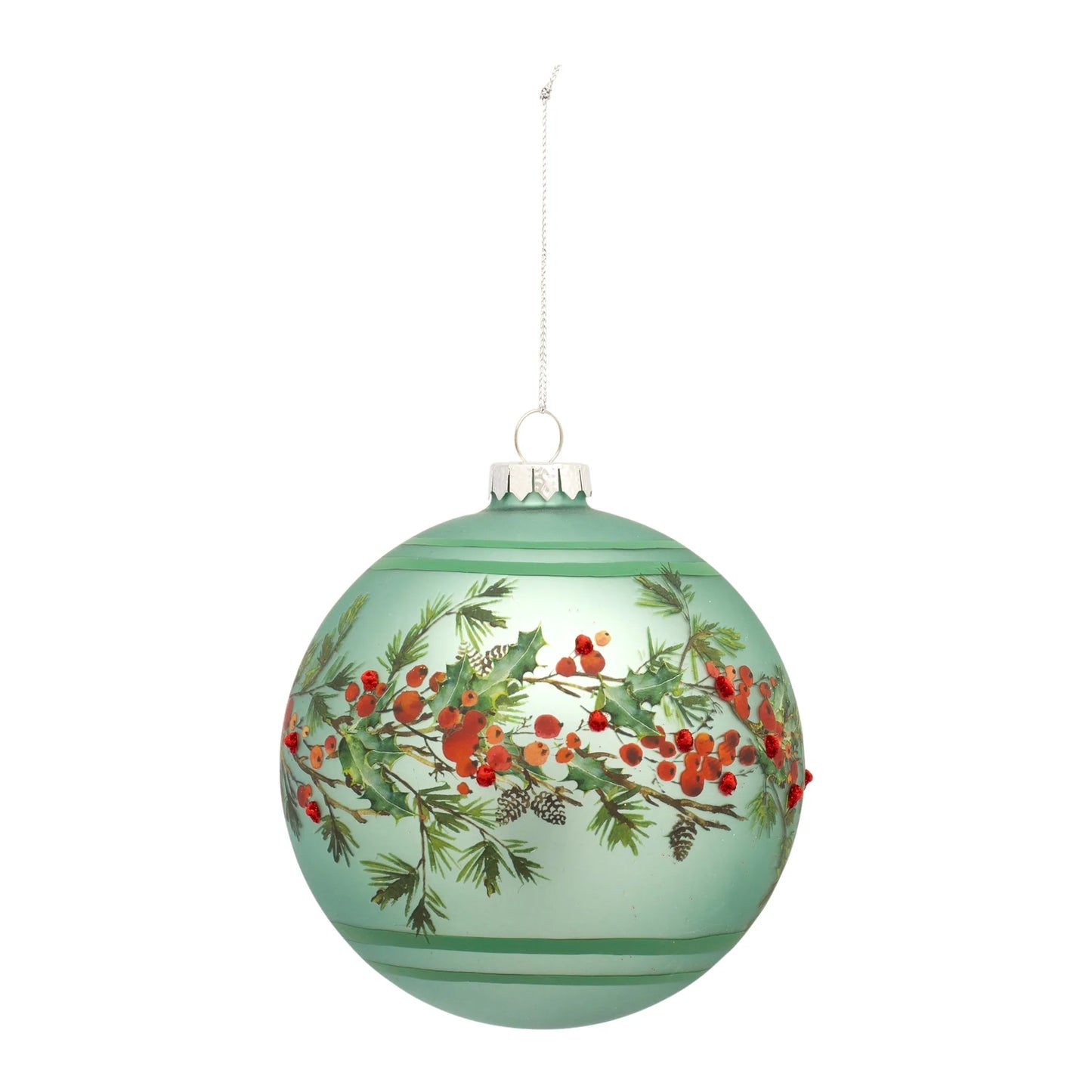 Ball Ornament (Set of 6) 5"D Glass