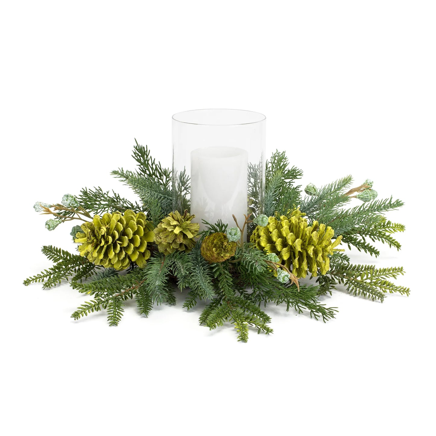 Mixed Pine Candle Holder 18"D x 7.75"H PVC