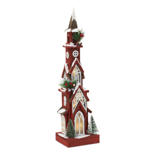 Church 6.5"L x 1 Set of 24.25"H Wood