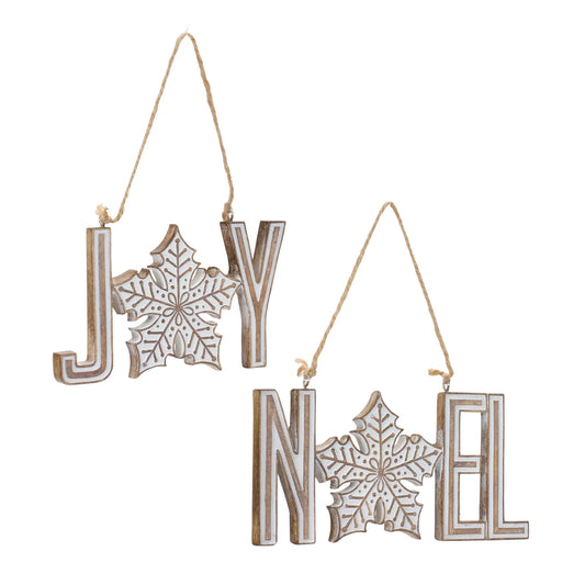 Joy Noel Snowflake Ornament