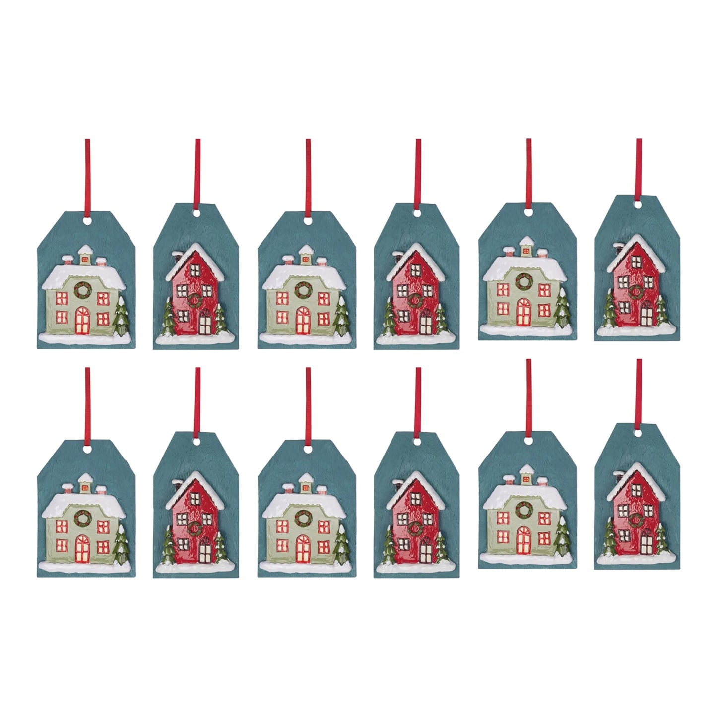 Winter House Tag Ornament