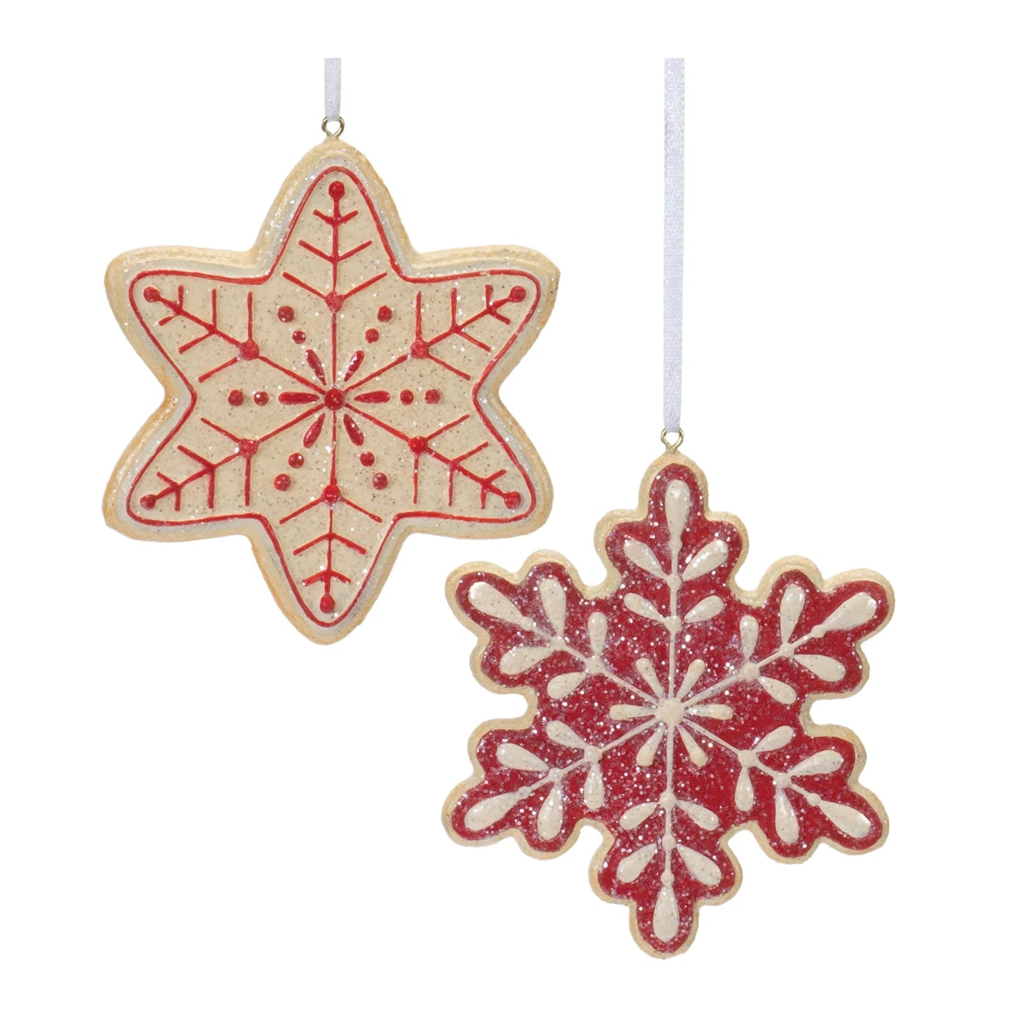 Gingerbread Snowflake Cookie Ornament