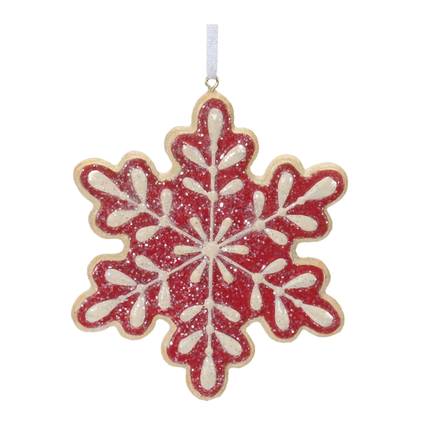 Gingerbread Snowflake Cookie Ornament