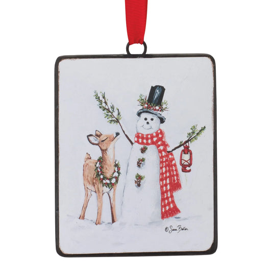 Snowman and Deer Ornament