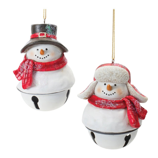 Snowman Sleigh Bell Ornament