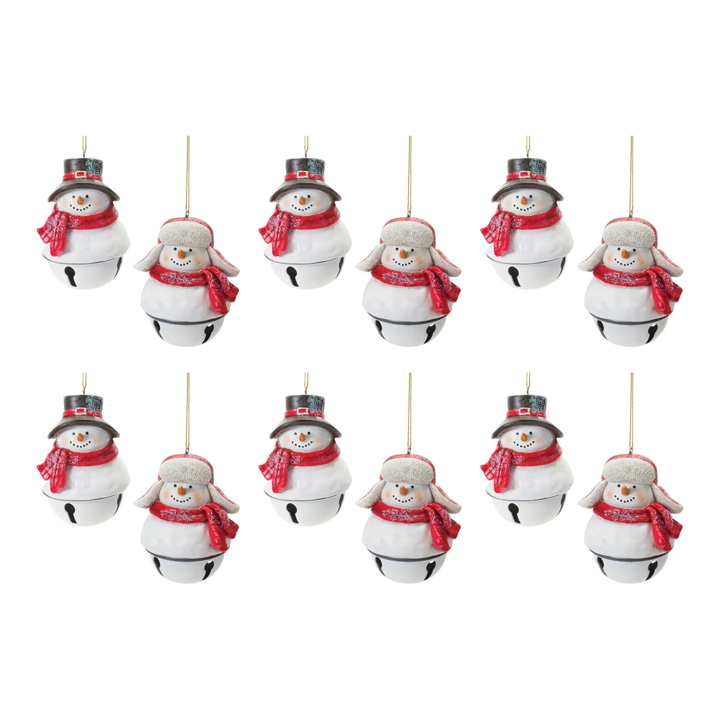 Snowman Sleigh Bell Ornament