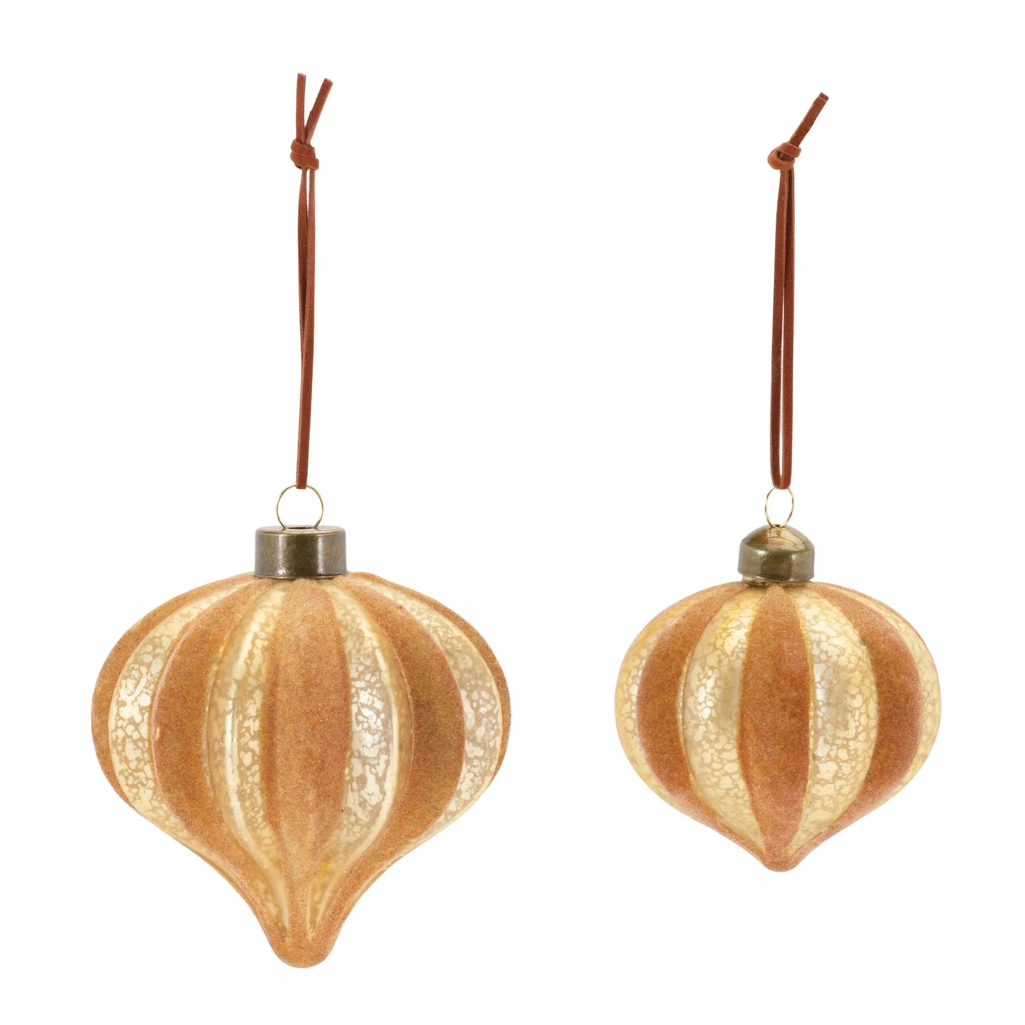 Ribbed Glass Onion Ornament