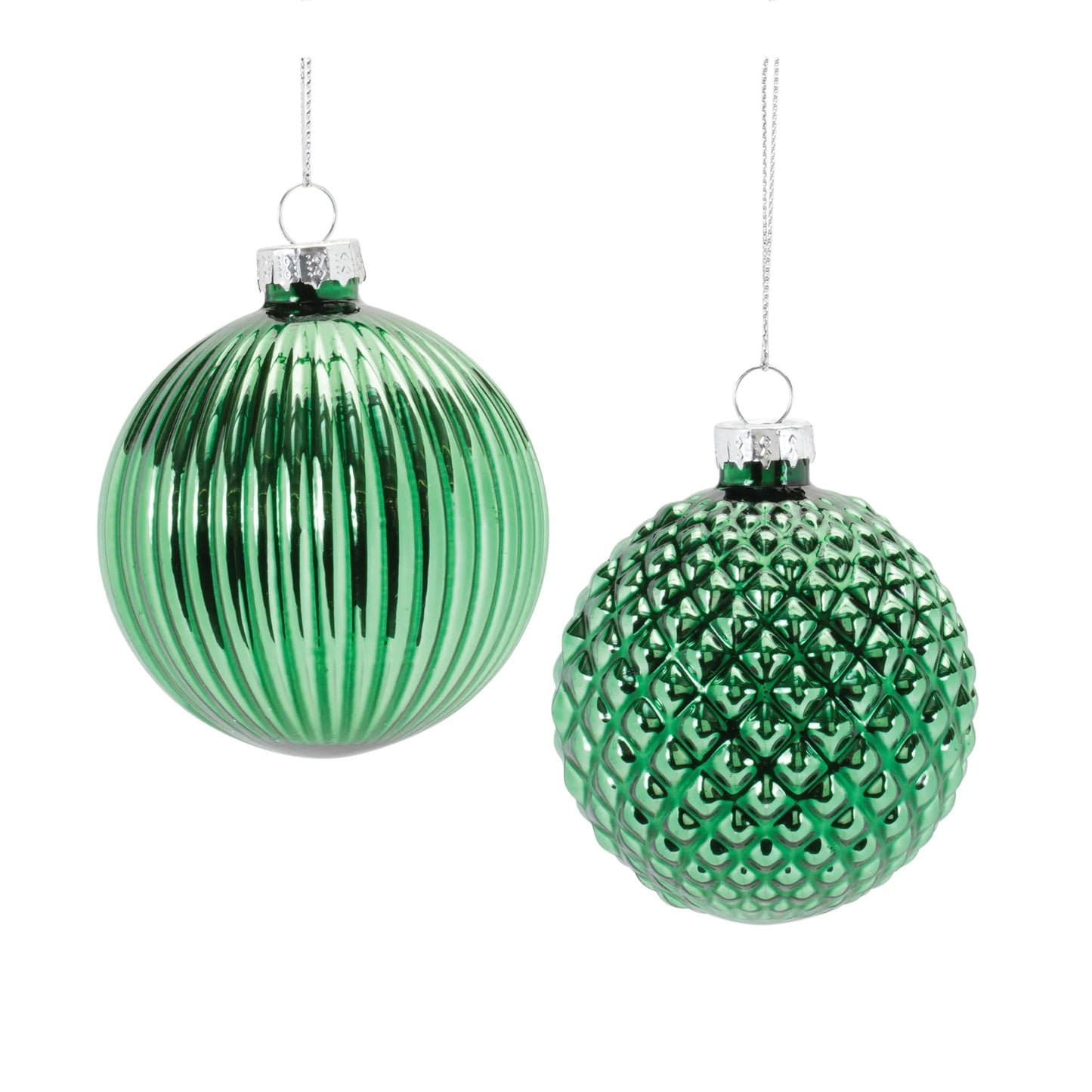 Textured Glass Ball Ornament