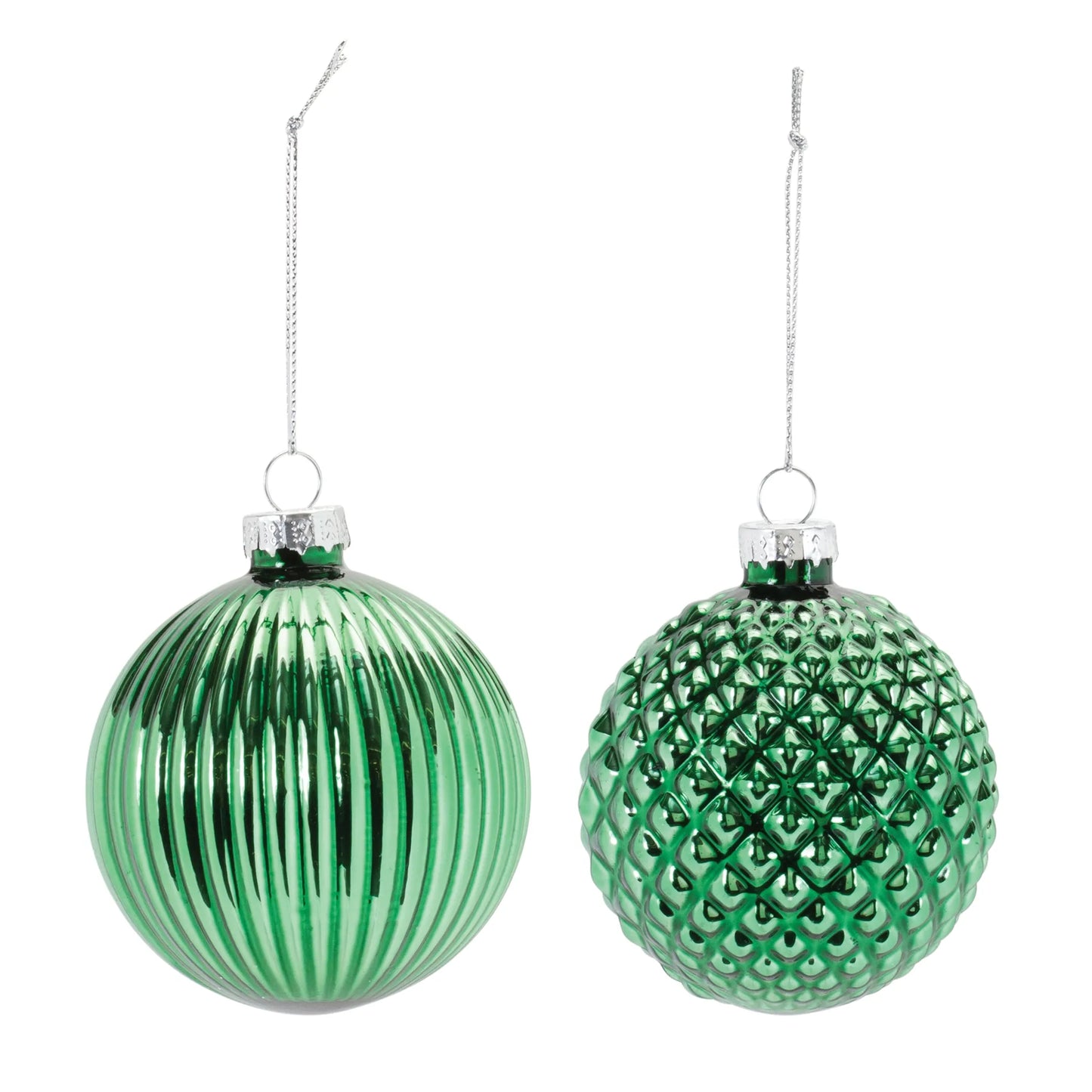 Textured Glass Ball Ornament